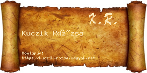Kuczik Rózsa névjegykártya